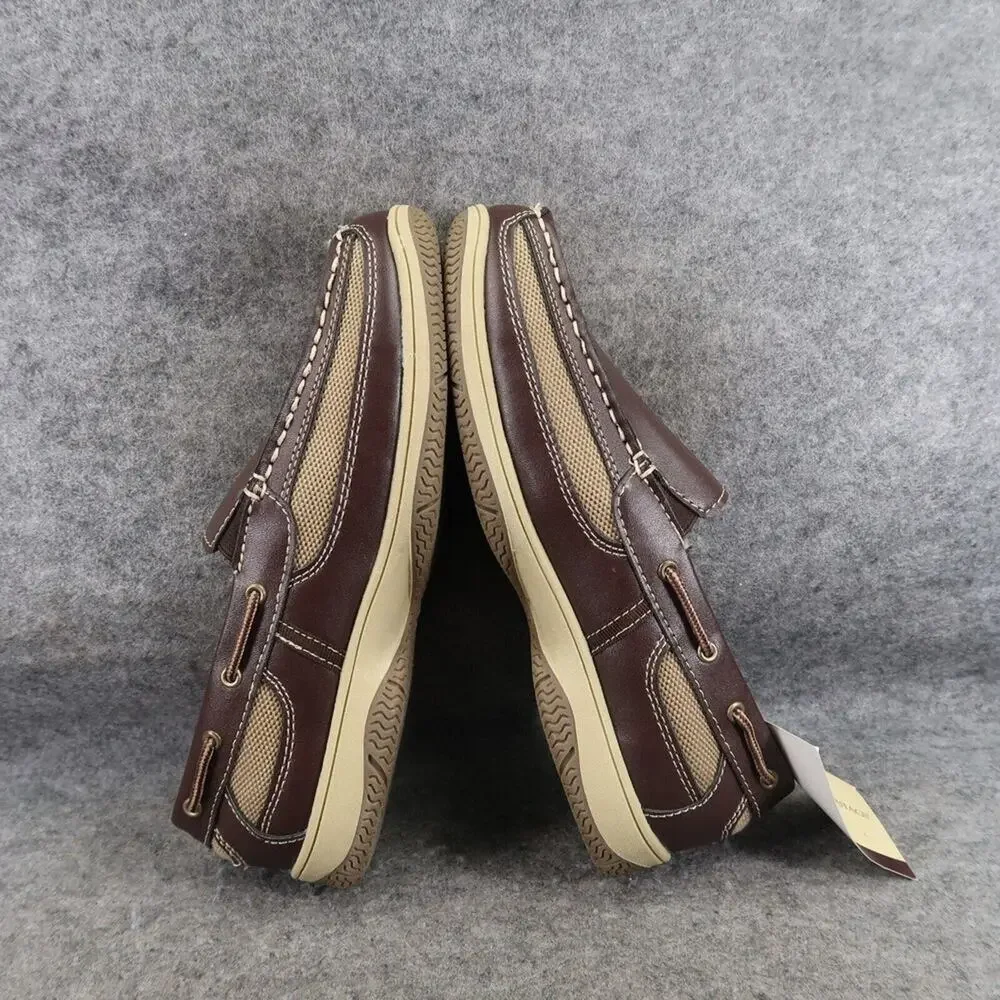 Deer Stag Boat Shoes Youth 6 Loafer Slip On Casual Classic Nautical Preppy Brown